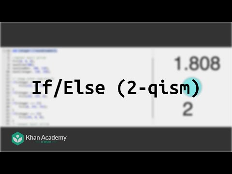 If/Else (2-qism)