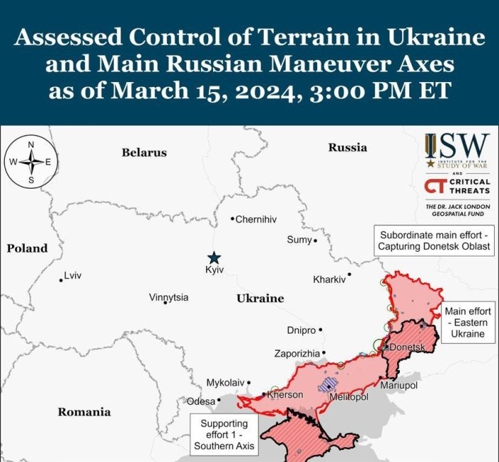 ISW: Rossiya yozda Ukrainaga yangi hujum boshlashni rejalashtirmoqda