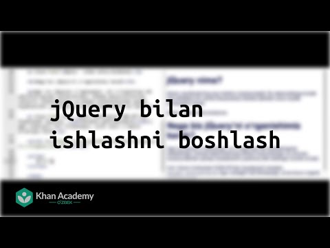 jQuery bilan ishlashni boshlash