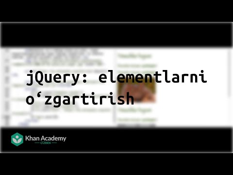 jQuery: elementlarni o‘zgartirish