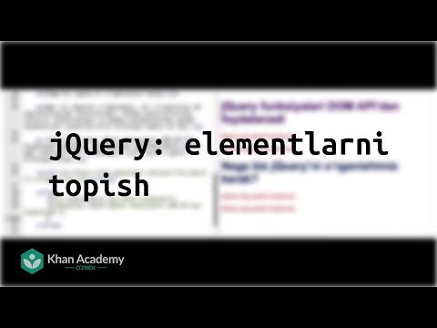 jQuery: elementlarni topish