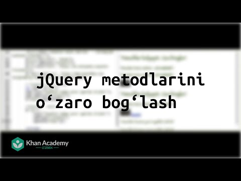 jQuery metodlarini o‘zaro bog‘lash