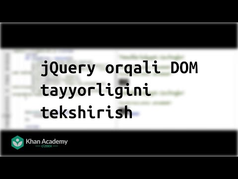 jQuery orqali DOM tayyorligini tekshirish