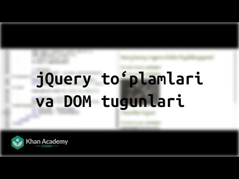 jQuery to‘plamlari va DOM tugunlari