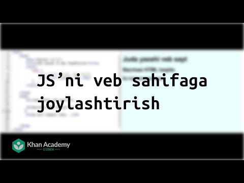 JSʼni veb sahifaga joylashtirish