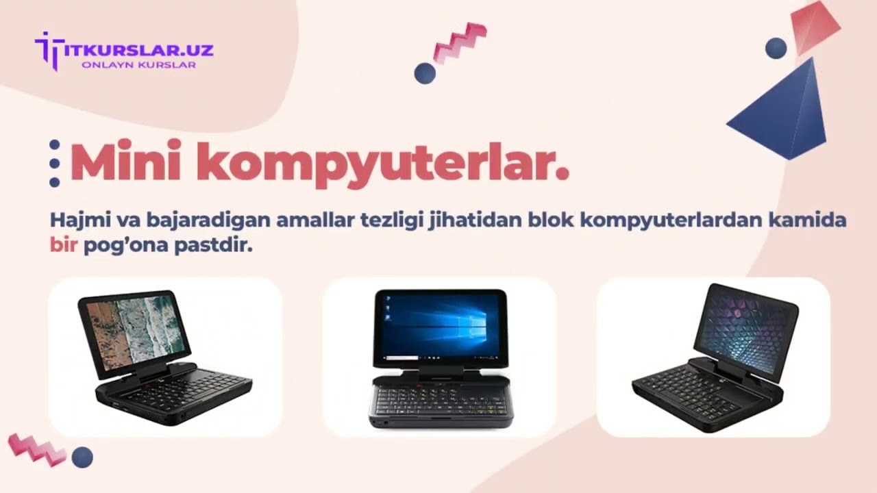 Kompyuter nima? Kompyuter turlari va dasturiy ta’minoti