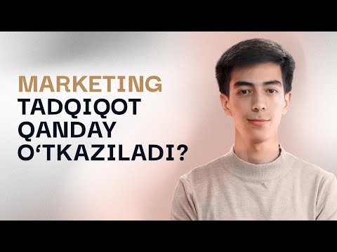 Marketing tadqiqot qanday o'tkaziladi?