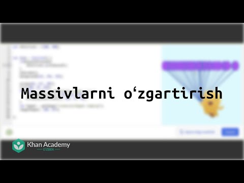 Massivlarni oʻzgartirish
