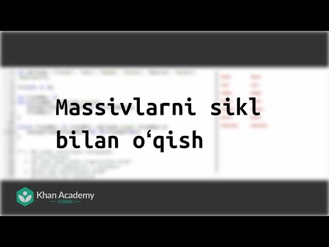 Massivlarni sikl bilan oʻqish