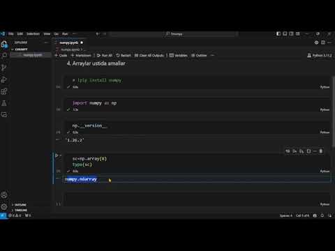 ML 1 dars  Numpy moduli