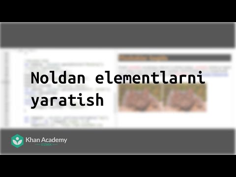 Noldan elementlarni yaratish