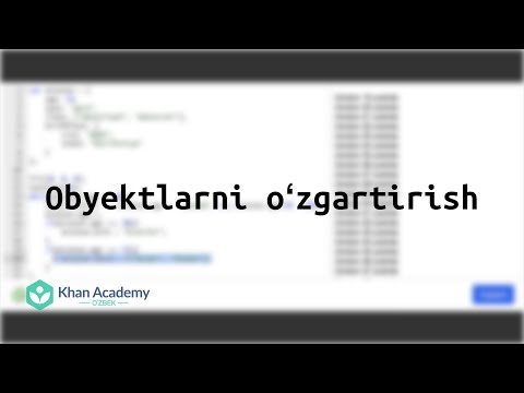Obyektlarni oʻzgartirish