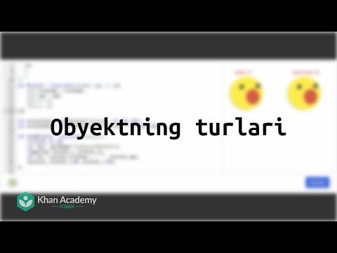 Obyektning turlari