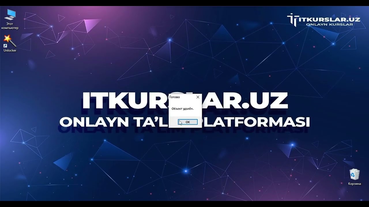 O‘chmayotgan fayl va papkalarni majburiy o‘chirish usullari