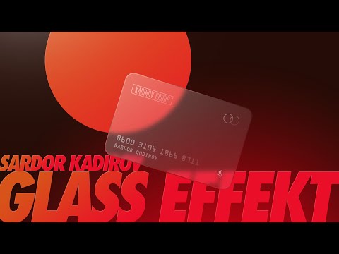 Photoshopda Glass Effect Credit Card Design tayyorlash