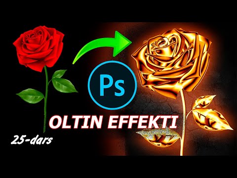 Photoshopda oltin effekti  #adobephotoshop #mustaqil_talim #lochinbek_abduxasimov