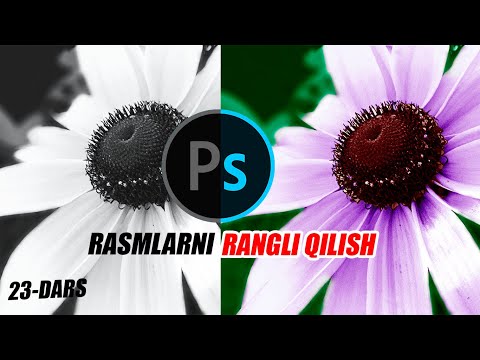 PHOTOSHOPDA OQ VA QORA SURATNI QANDAY RANGLI QILISH MUMKIN?