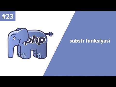 PHP 23-dars. Substr funksiyasi