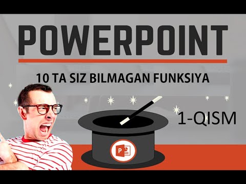 Power Point dasturi yordamida taqdimotlar tayyorlash sirli funksiyalari (1-qism)