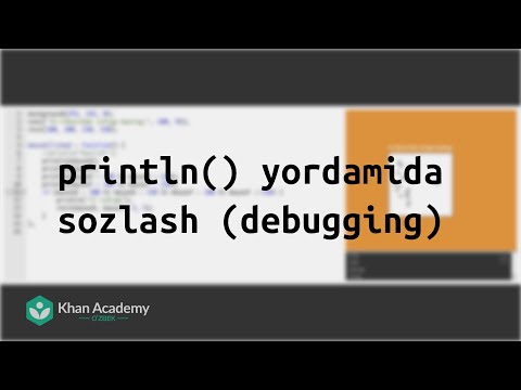 println() yordamida sozlash (debugging)