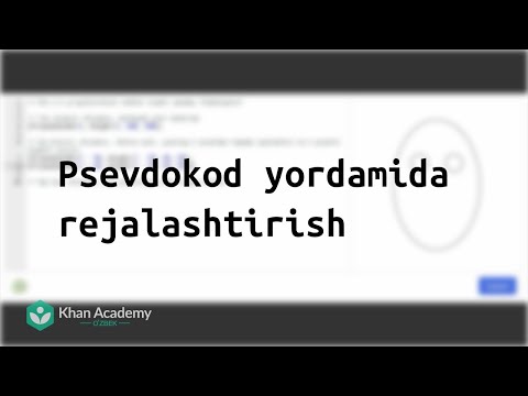 Psevdokod yordamida rejalashtirish