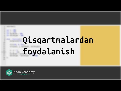 Qisqartmalardan foydalanish