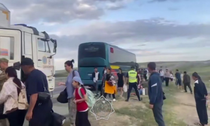 Qozog‘istonda O‘zbekiston fuqarolari bo‘lgan avtobusda yong‘in chiqdi