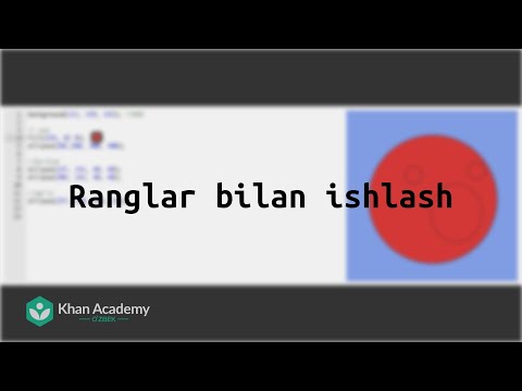 Ranglar bilan ishlash