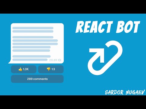 REACT BOT POSTLARGA LIKE VA KOMMENTARIYANI AVTOMATIK QO'SHISH