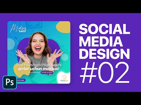 Social Media Design in Photoshop #2 Photoshop darslari