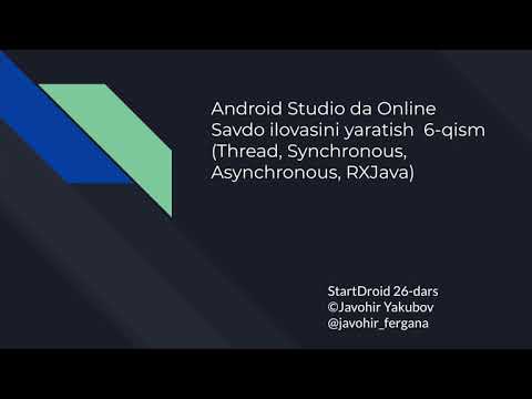 Startdroid-26  Android Studioda onlayn savdo ilovasini yaratish 6-qism