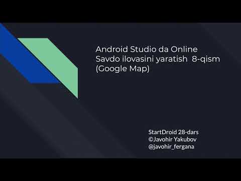 Startdroid 28  - Android Studioda onlayn savdo ilovasini yaratish 8-qism