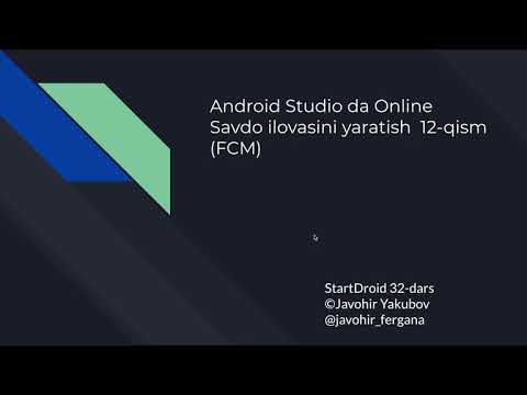 StartDroid - 32 Android Studioda onlayn savdo ilovasini yaratish. 12-qism