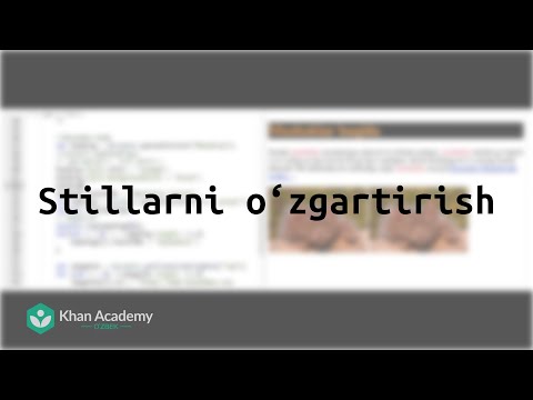 Stillarni o‘zgartirish