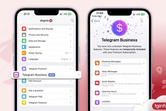 Telegram Biznes Premium obunasini taqdim qildi