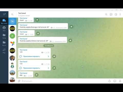 Telegram post kommentariyani o'chirish