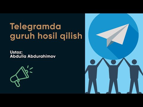 Telegramda guruh hosil qilish