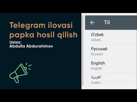 Telegramda papka hosil qilish