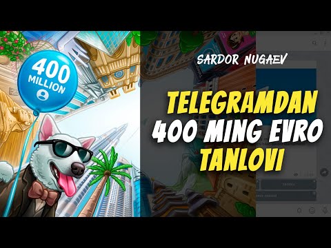 TELEGRAMDAN 400.000 EVROLIK TANLOV
