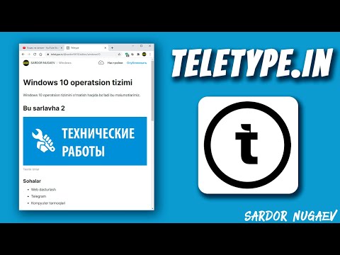 TELETYPE BLOG - RO'YXATDAN O'TISH VA FOYDALANISH