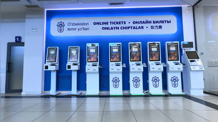Toshkent va Samarqand vokzallarida infokioskalar ish boshladi