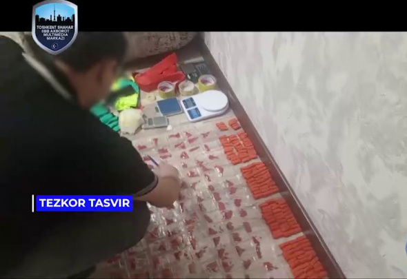Toshkentda giyohvandlik moddalarini tarqatgan “zakladchik” ushlandi