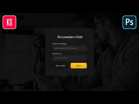 UI Form. Vebsaytlar uchun forma oynasini tayyorlash