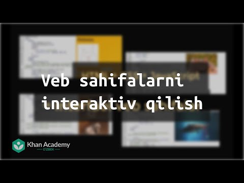 Veb sahifalarni interaktiv qilish