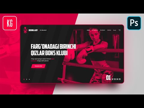 Website UI/UX Header design in Photoshop