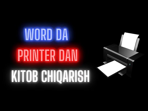 WORD DASTURIDA KITOB CHIQARISH