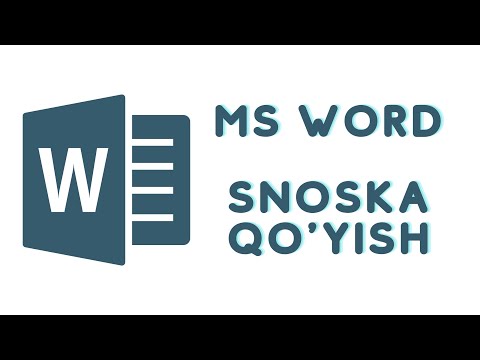 WORD DASTURIDA SNOSKA QO'YISH