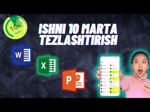 WORD EXCEL POWER POINT DASTURIDA TEZKOR HUJJAT TAYYORLASH // QISQA KLAVIATURALAR