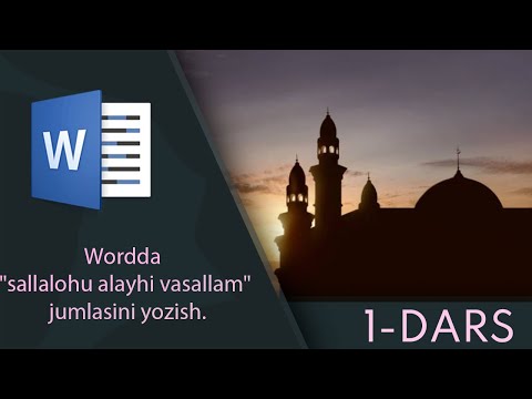 WORDDA PAYG'AMBARIMIZ ISMI OLDIGA YOZILADIGAN 