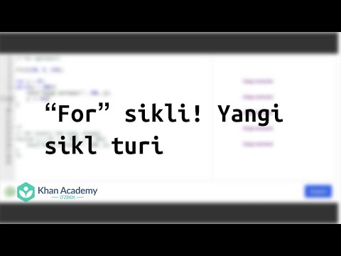 “For” sikli! Yangi sikl turi
